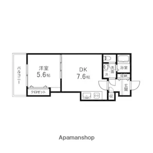 コンフォートEXE一番町【203号室】の間取り
