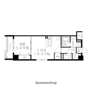 アルページュ市名坂【301号室】の間取り