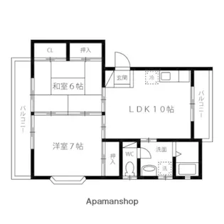 グリンエイトⅠ【201号室】の間取り