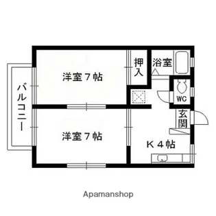 ロマネB棟【1階】の間取り