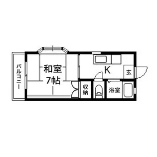 サンハイツ竹【201号室】の間取り