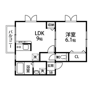 ロワーエ・日吉台【102号室】の間取り