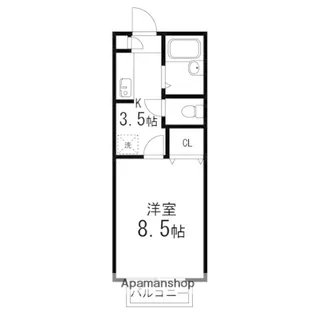 リッツ南光台【102号室】の間取り