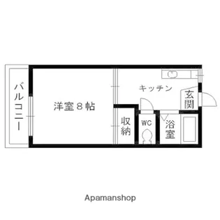 フォーブル山の寺A【205号室】の間取り
