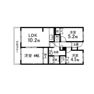 グランドール泉中央Ⅱ【1階】の間取り