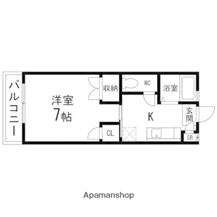 アーバンエイト【203号室】の間取り