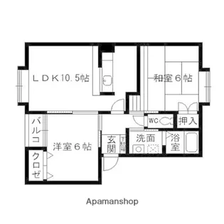 パークヒルズⅡ【202号室】の間取り