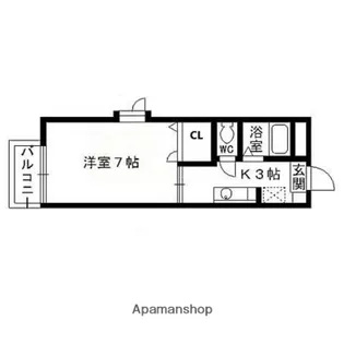 1Kの間取り画像