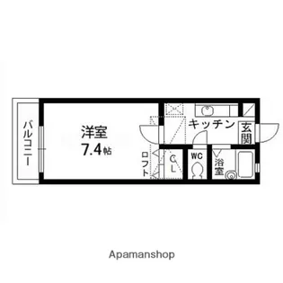 メゾンドタケヒロC【205号室】の間取り