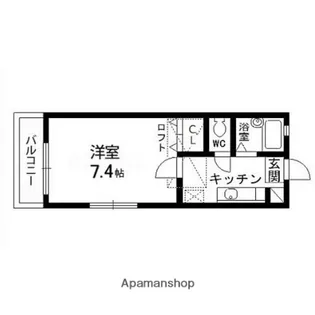 メゾンドタケヒロC【101号室】の間取り