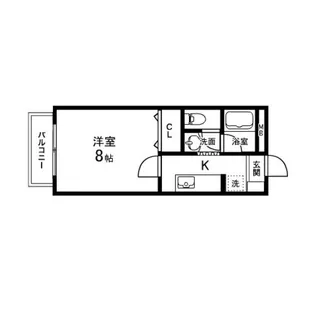 メゾン・デュ・カルフール【202号室】の間取り