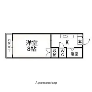 グランドハイツ富ヶ丘Ⅰ【203号室】の間取り