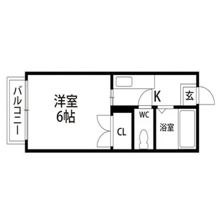 カーサ・オレンジ【102号室】の間取り