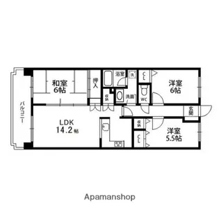 ライオンズガーデン泉中央【216号室】の間取り