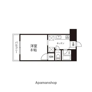 エルミタージュ仙台【110号室】の間取り