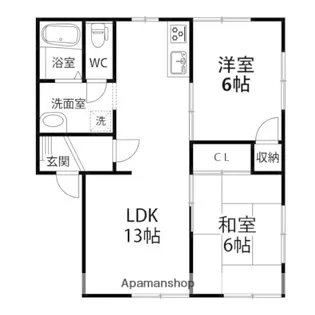 エトワールK【102号室】の間取り