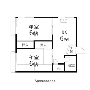 サンブコーポ【201号室】の間取り