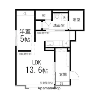 クレアシオン【302号室】の間取り