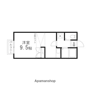 ハミングパークC【203号室】の間取り