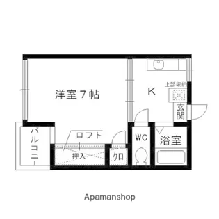 タウンハイツ パル【203号室】の間取り