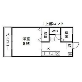 サンハイツ山の寺【202号室】の間取り
