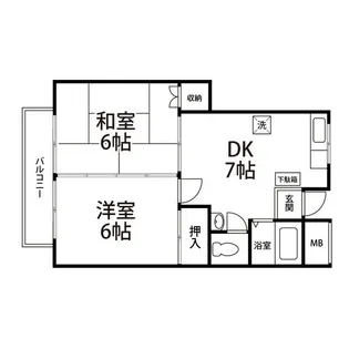 舞ハイム【201号室】の間取り