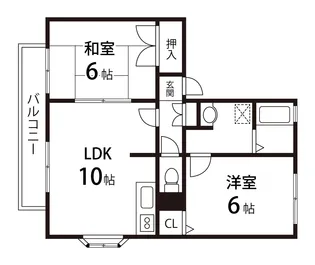 ジョイフル市名坂A【1階】の間取り