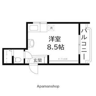 黄鶴コーポ【303号室】の間取り