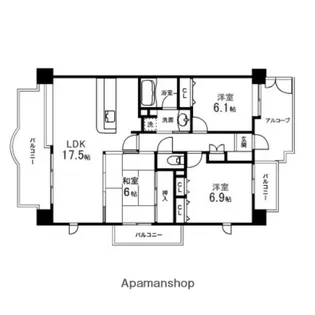 マーブルシャトー泉中央【301号室】の間取り