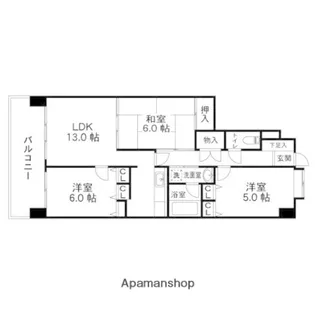 クレスト・グレース泉中央【602号室】の間取り