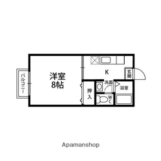 ハウスキムラ山の寺【102号室】の間取り