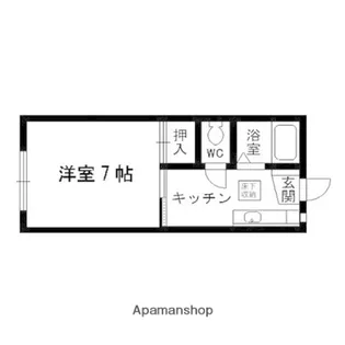 泉ヶ丘コーポ【102号室】の間取り