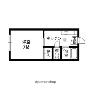 泉ヶ丘コーポ【103号室】の間取り