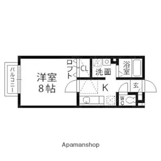 ニューパセオ将監【203号室】の間取り