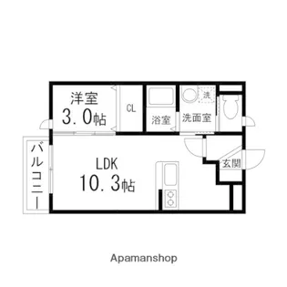 トゥリパーノ泉【103号室】の間取り