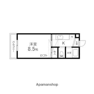 ユングフェルンみずほ台【203号室】の間取り