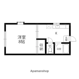 コートハウス山の寺【108号室】の間取り