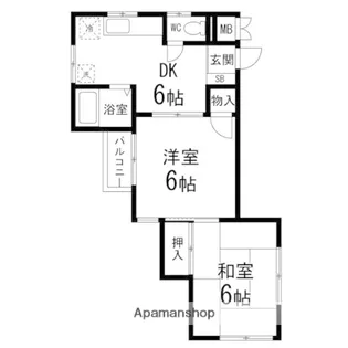 リーベ泉中央【C号室】の間取り