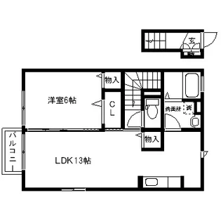 レジデンスOKURA A【2階】の間取り