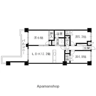 ドリームハイツ北仙台【403号室】の間取り