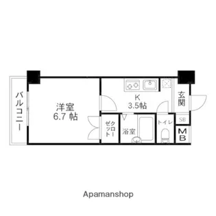 アンジュ市名坂【206号室】の間取り