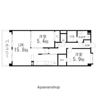 コスモ茉莉【302号室】の間取り
