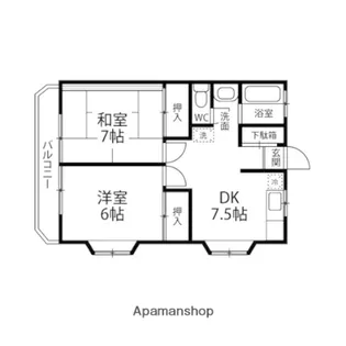 ハイツ日吉台B【201号室】の間取り