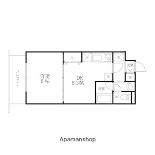 エクセルメトロⅡ【203号室】の間取り