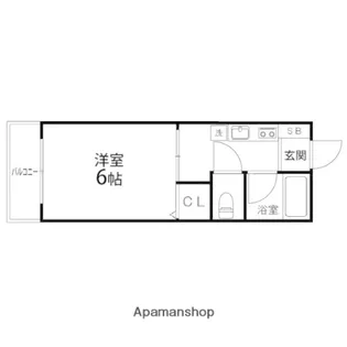 レジデンスちどりや【302号室】の間取り