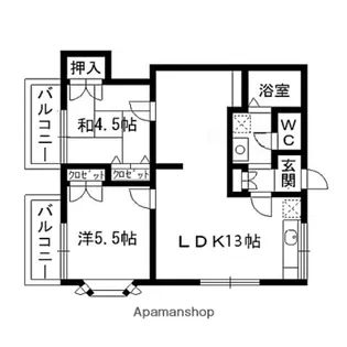 グランデュール吉成【202号室】の間取り