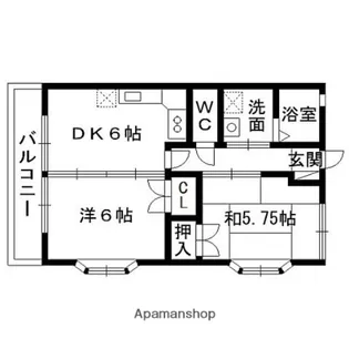 ロイヤルヒルズ熊谷Ⅱ【101号室】の間取り