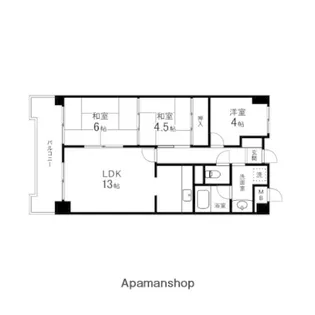 YSKコーポ中山台【505号室】の間取り