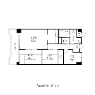 YSKコーポ中山台【302号室】の間取り