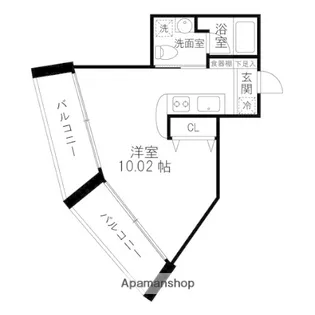 クレセントモード【202号室】の間取り